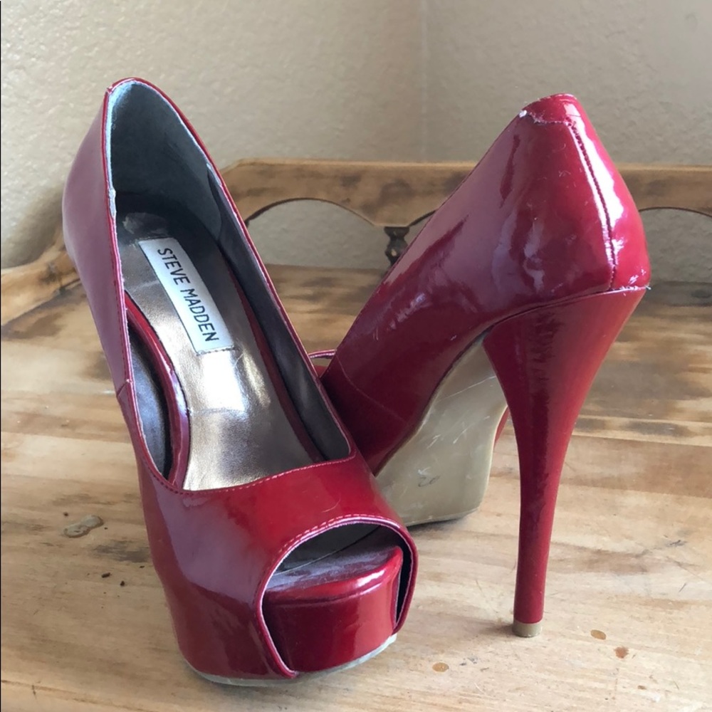 Red Steve Madden heels
